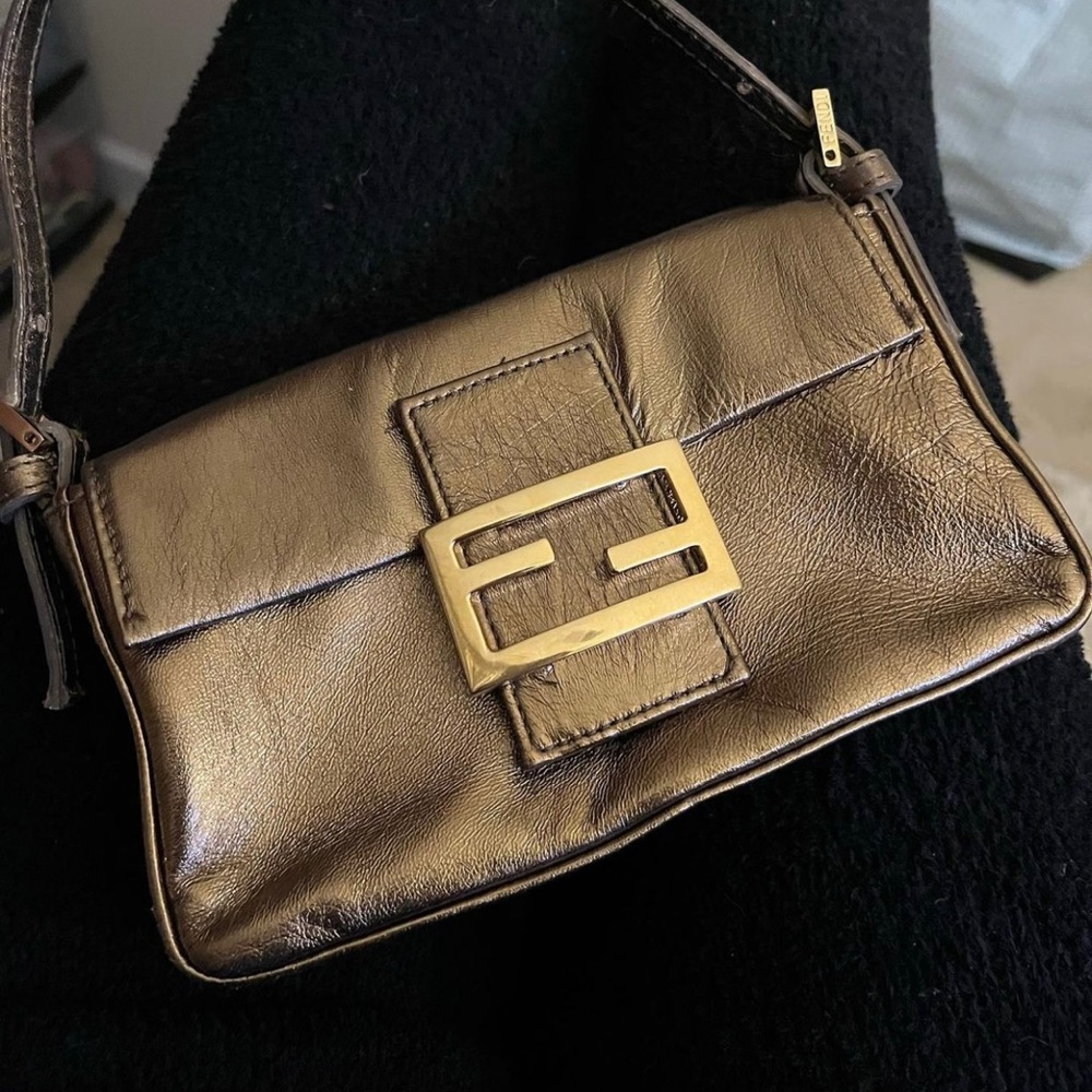 Fendi Metallic Gold Tiny Purse